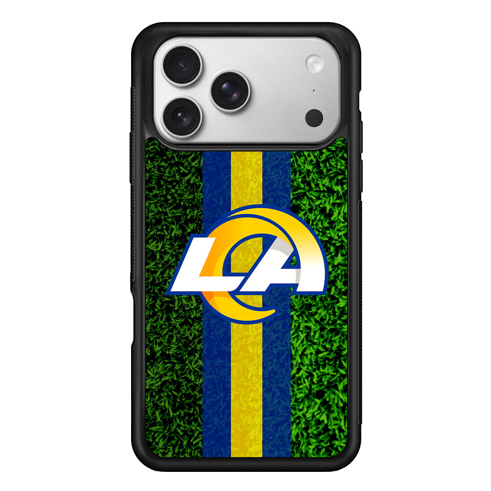 Los Angeles Rams Grassy iPhone 17 Pro Case | Slim Rubber Case for iPhone 17 Pro