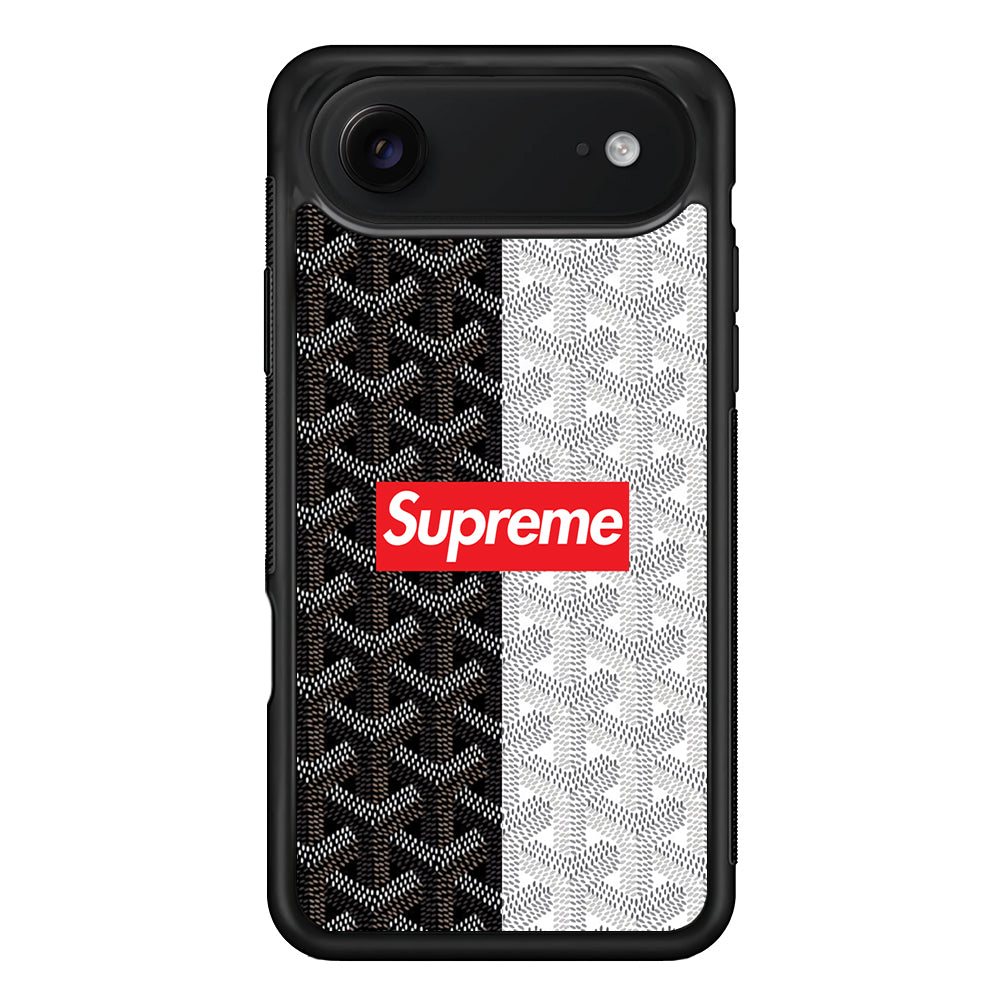 Supreme Black White Pattern iPhone 17 Air Case | Slim Rubber Case for iPhone 17 Air