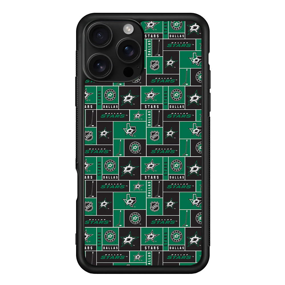 Dallas Stars Pattern iPhone 16 Pro Case | Durable Protective Case for iPhone 16 Pro
