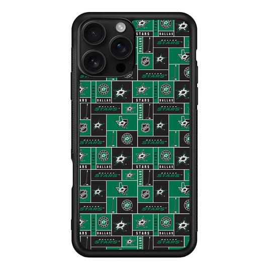 Dallas Stars Pattern iPhone 16 Pro Case | Durable Protective Case for iPhone 16 Pro