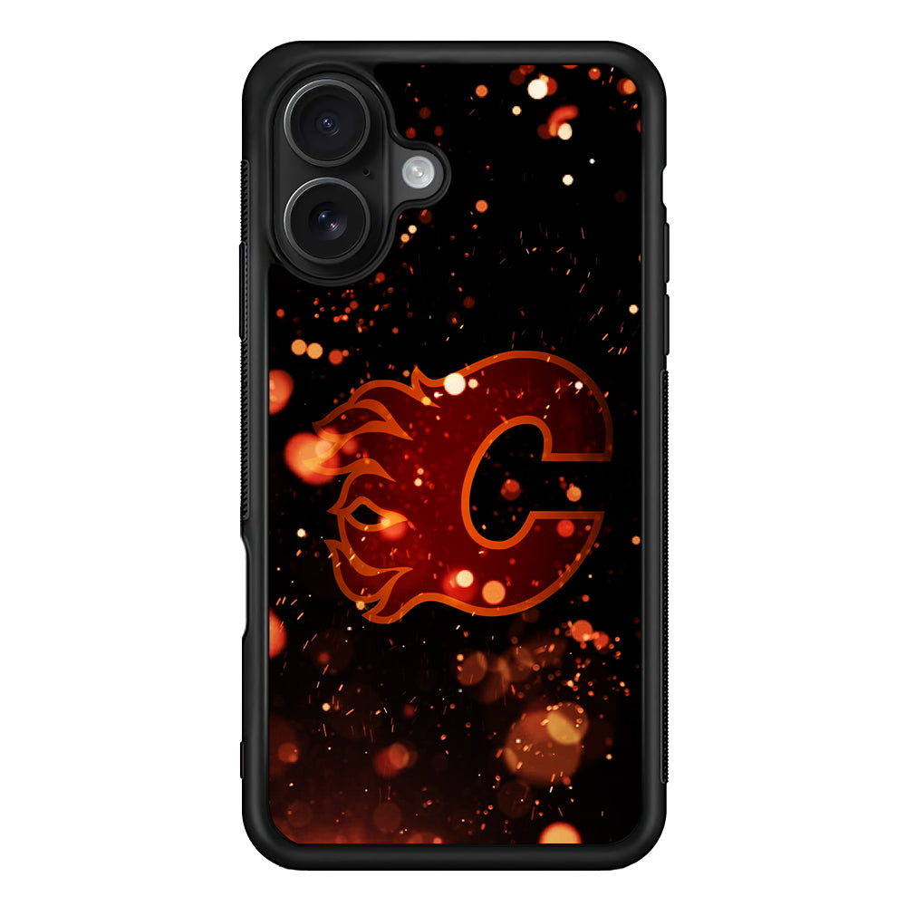 Calgary Flames Sparkling iPhone 16 Case - Oxvistore