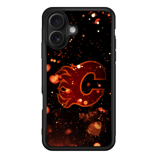 Calgary Flames Sparkling iPhone 16 Case - Oxvistore