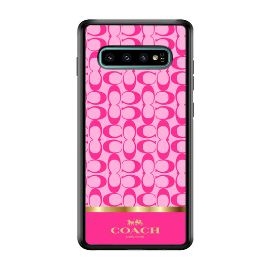 Coach Pink Pattern Samsung Galaxy S10 Plus Case | Slim Rubber Case for Samsung Galaxy S10 Plus