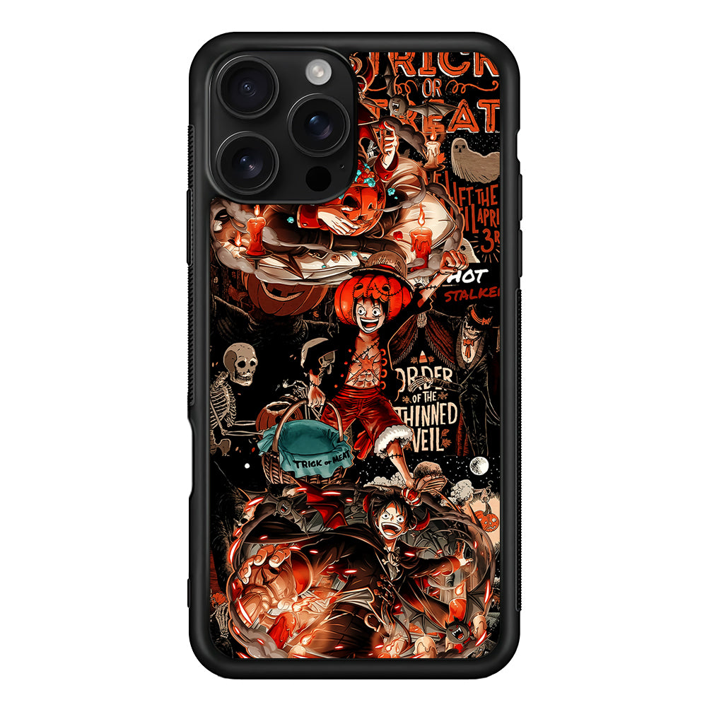 One Piece Luffy Halloween iPhone 16 Pro Case | Durable Protective Case for iPhone 16 Pro