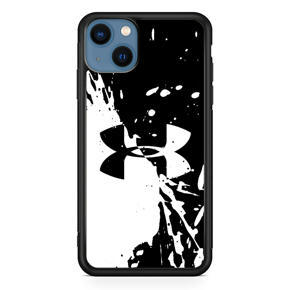 Under Armour Black White iPhone 15 Case | Slim Rubber Case for iPhone 15