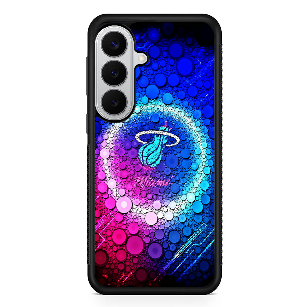 Miami Heat Bubble Samsung Galaxy S26 Case | Protective Rubber Cover