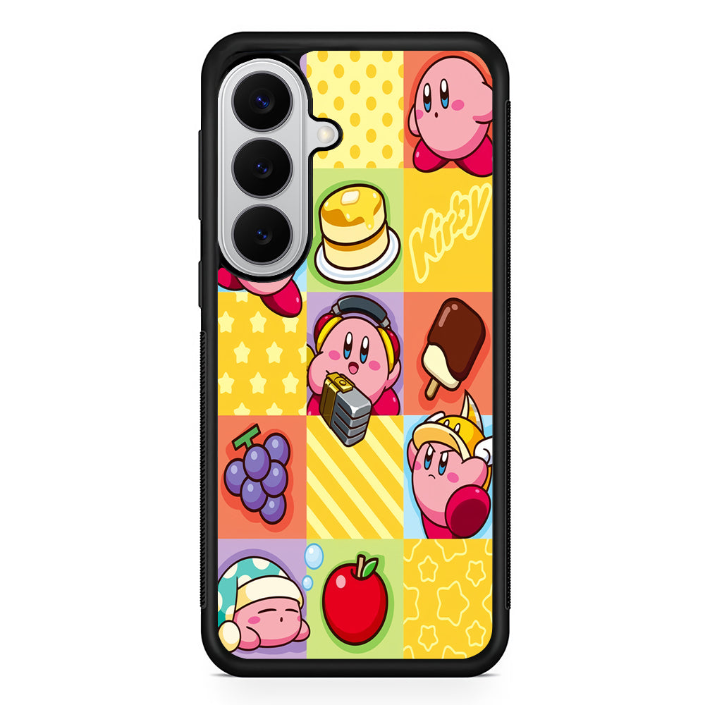 Cute Kirby Collage Samsung Galaxy S26 Case | Protective Rubber Cover