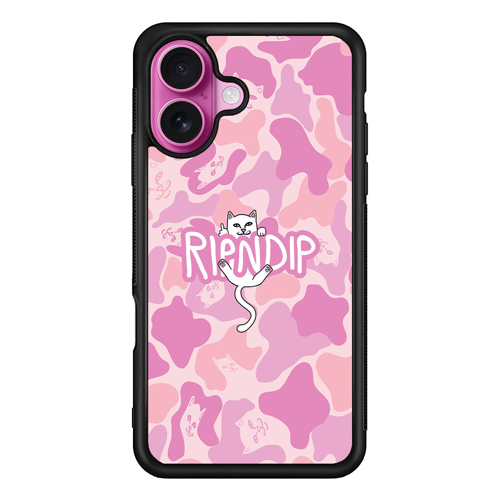 Rip N Dip Pink Camo iPhone 17 Case | Slim Rubber Case for iPhone 17