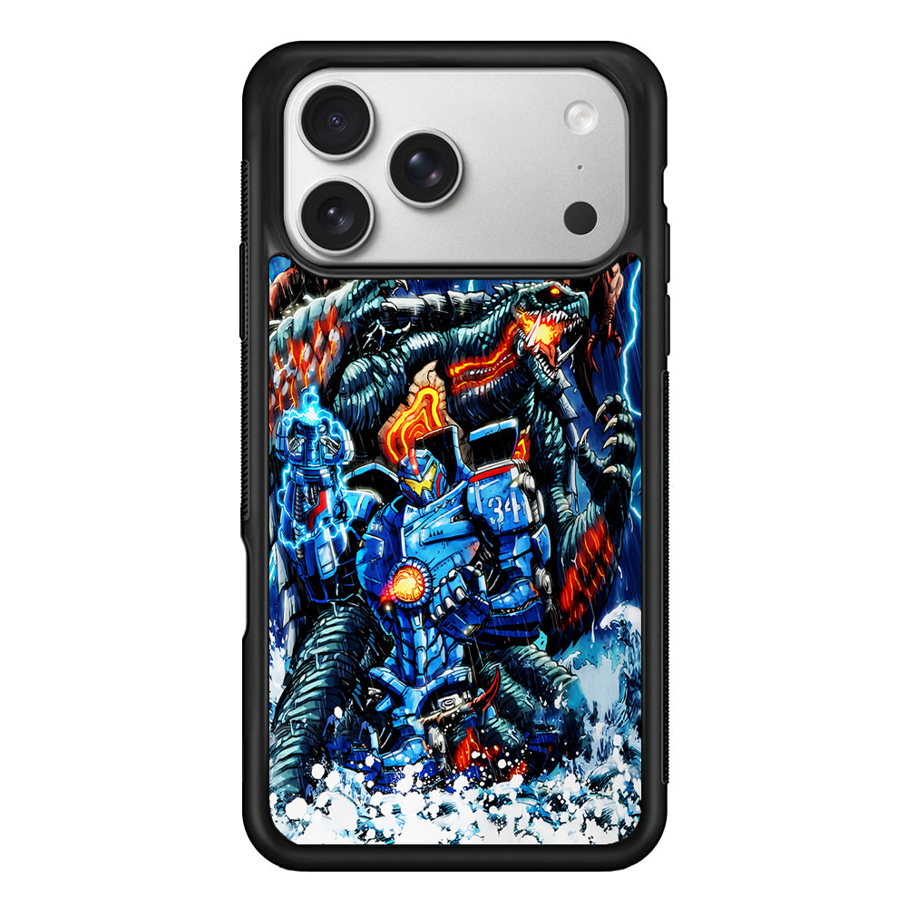 Gamera VS Pacific Rim iPhone 17 Pro Case | Slim Rubber Case for iPhone 17 Pro