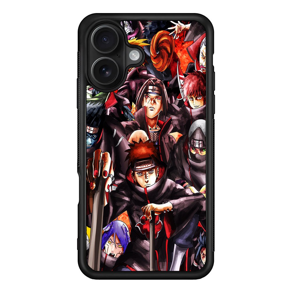 Naruto Akatsuki Full Team iPhone 16 Case - Oxvistore