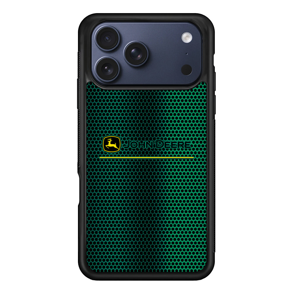 John Deere Luxury Hexagon iPhone 17 Pro Max Case | Slim Rubber Case for iPhone 17 Pro Max