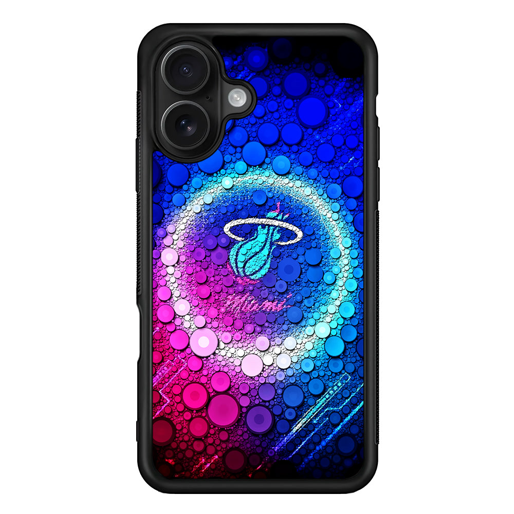 Miami Heat Bubble iPhone 16 Case - Oxvistore