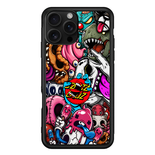 Santa Cruz Skateboard Nightmare iPhone 16 Pro Case | Slim Rubber Case for iPhone 16 Pro