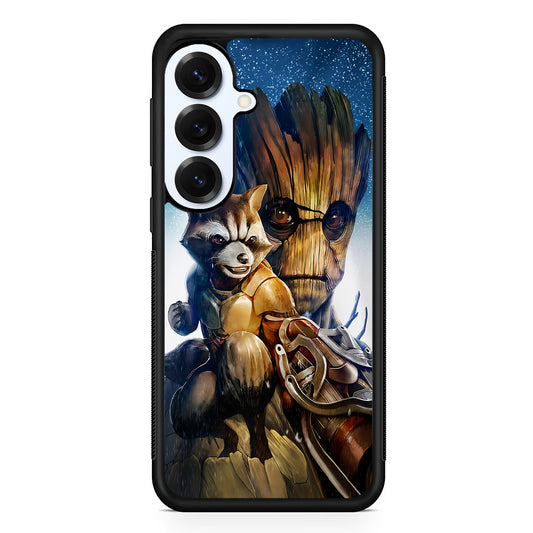 Rocket Raccoon and Groot Samsung Galaxy S25 Plus Case | Slim Rubber Cover for Samsung Galaxy S25 Plus