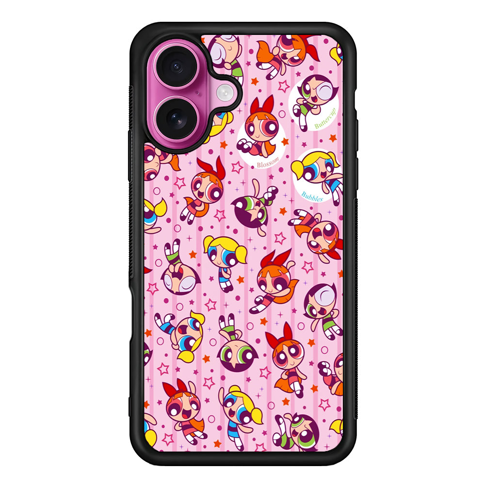 The Powerpuff Girls Cute Pattern iPhone 17 Case | Slim Protective Rubber Phone Cover