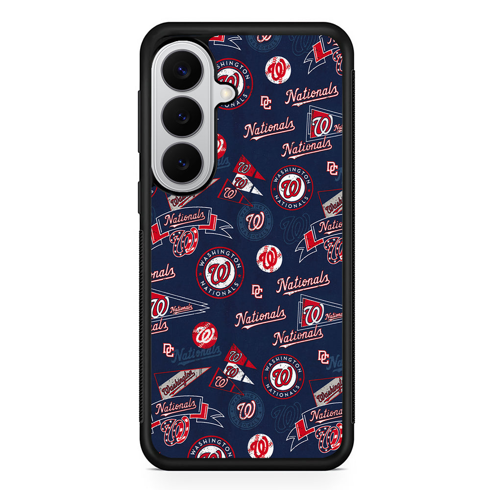 Washington Nationals Pattern Samsung Galaxy S26 Case | Protective Rubber Cover