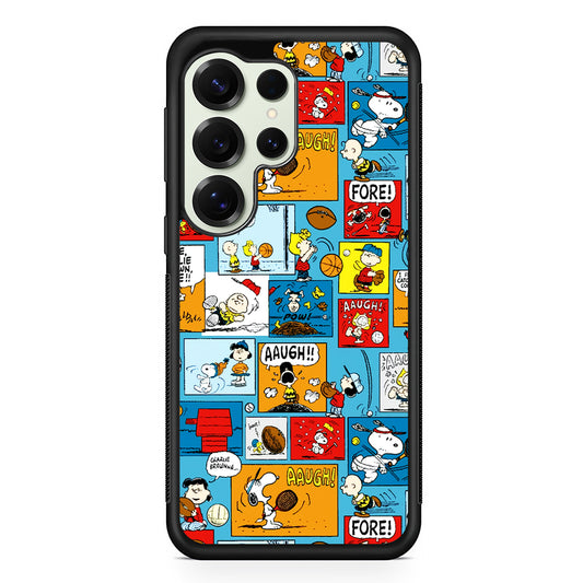 Snoopy Sport Comic Samsung Galaxy S25 Ultra Case | Durable Rubber Case for Samsung Galaxy S25 Ultra