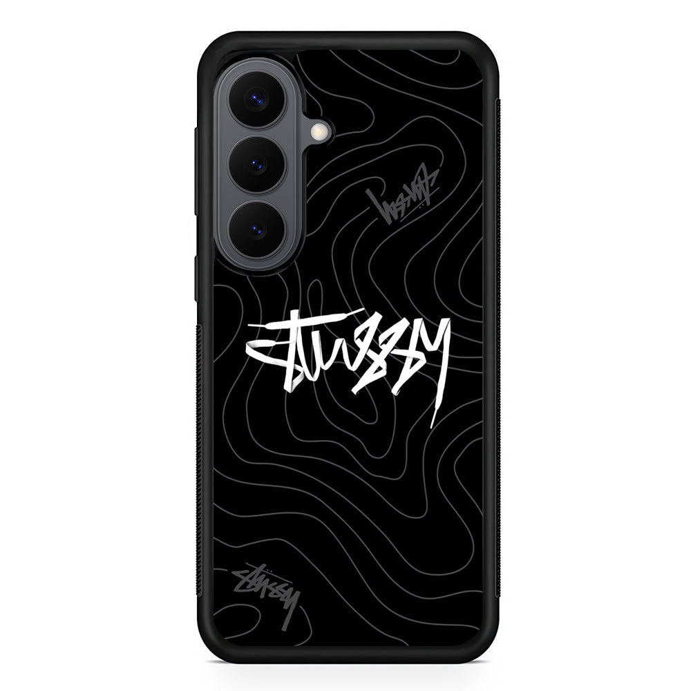 Stussy Black Vibes Samsung Galaxy S26 Plus Case | Slim Rubber Case for Samsung Galaxy S26 Plus