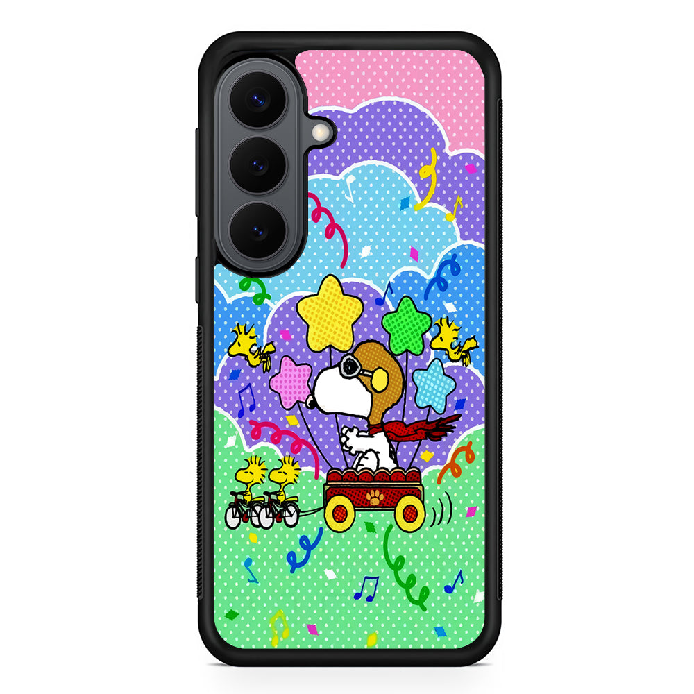 Woodstock Pulled Snoopy Samsung Galaxy S26 Plus Case | Slim Rubber Case for Samsung Galaxy S26 Plus
