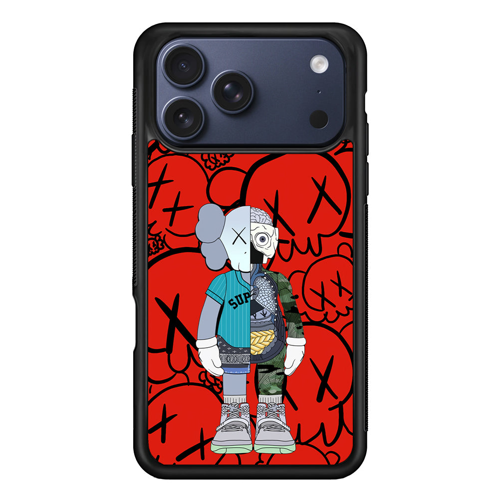 Kaws Graffiti Red iPhone 17 Pro Max Case | Slim Rubber Case for iPhone 17 Pro Max