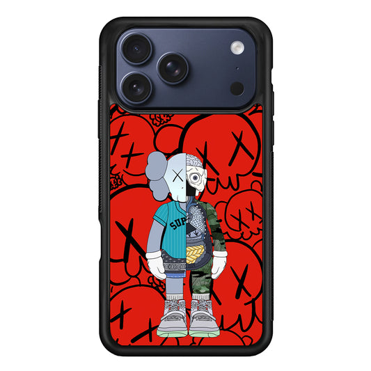 Kaws Graffiti Red iPhone 17 Pro Max Case | Slim Rubber Case for iPhone 17 Pro Max