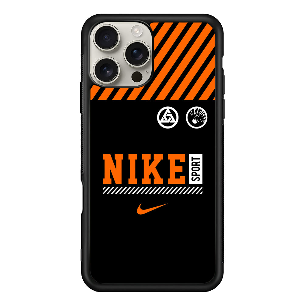 Nike Sport Line Graphics iPhone 16 Pro Max Case | Durable Everyday Protective Cover