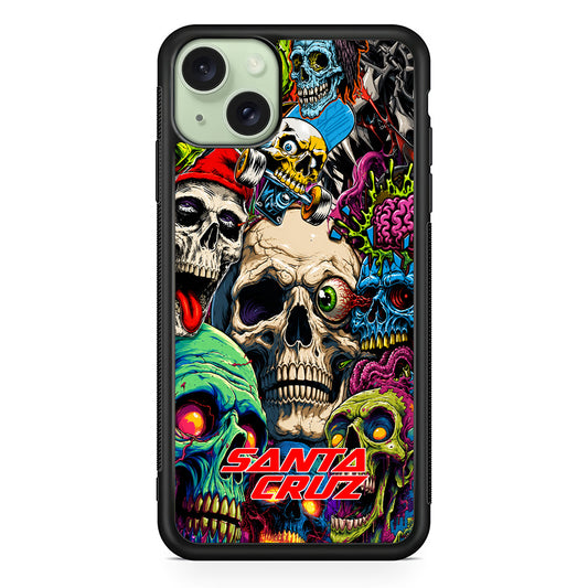 Santa Cruz Skateboard Skull iPhone 14 Plus Case | Slim Rubber Case for iPhone 14 Plus