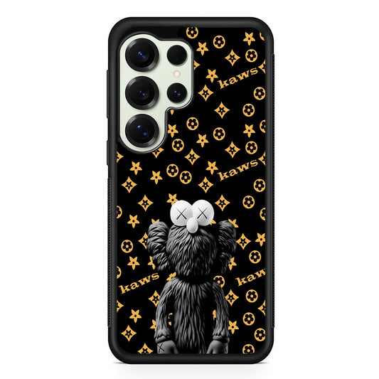 Louis Vuitton X Kaws Black Background Samsung Galaxy S25 Ultra Case | Slim Rubber Case for Samsung Galaxy S25 Ultra
