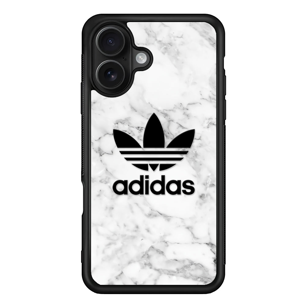 Adidas Marble Backdrop iPhone 16 Case - Oxvistore