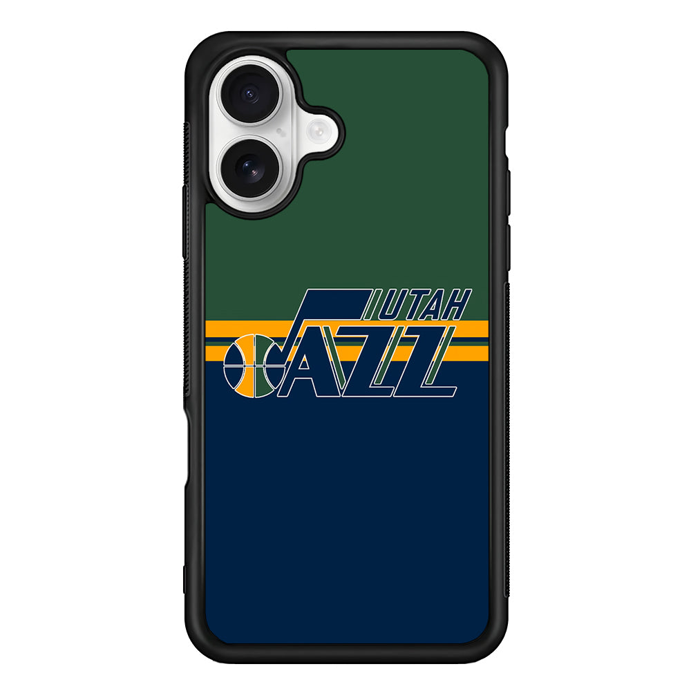 Utah Jazz Logo iPhone 16 Plus Case | Durable Protective Rubber Cover