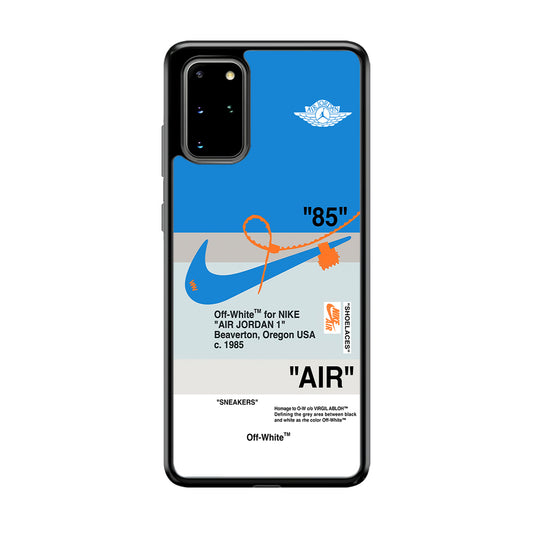 Off White x Nike Air Jordan Blue Samsung Galaxy S20 Plus Case | Slim Rubber Case for Samsung Galaxy S20 Plus