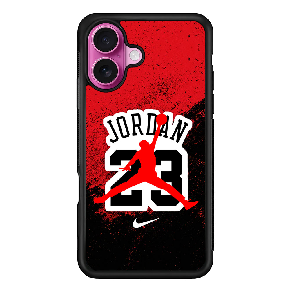 Michael Jordan 23 Red Black iPhone 17 Case - Slim Rubber Case for iPhone 17