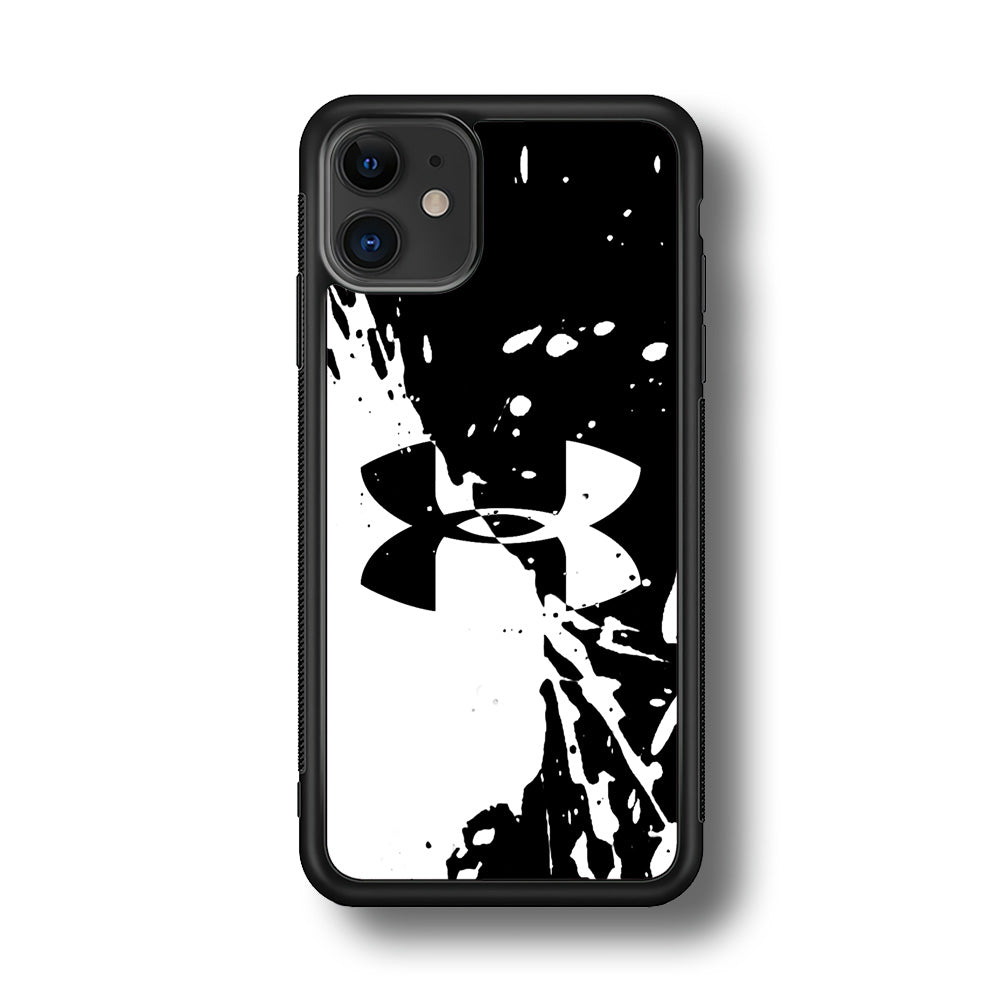 Under Armour Black White iPhone 12 Case | Slim Rubber Case for iPhone 12