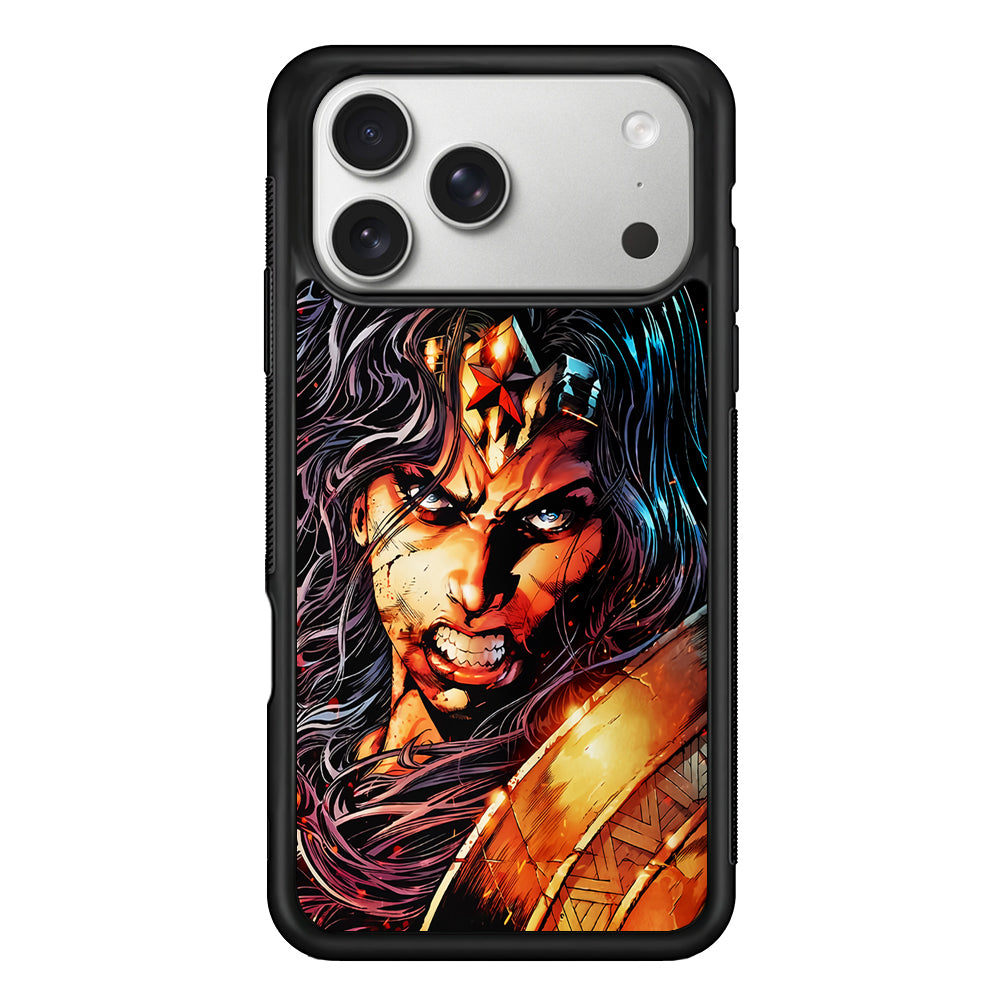 Wonder Woman Comic Art iPhone 17 Pro Case | Slim Rubber Case for iPhone 17 Pro