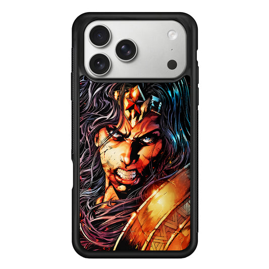Wonder Woman Comic Art iPhone 17 Pro Case | Slim Rubber Case for iPhone 17 Pro