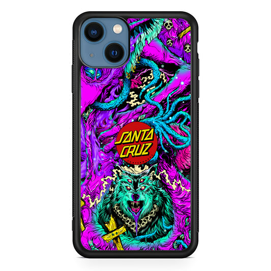 Santa Cruz Skateboard Wolf iPhone 13 Case | Slim Rubber Case for iPhone 13