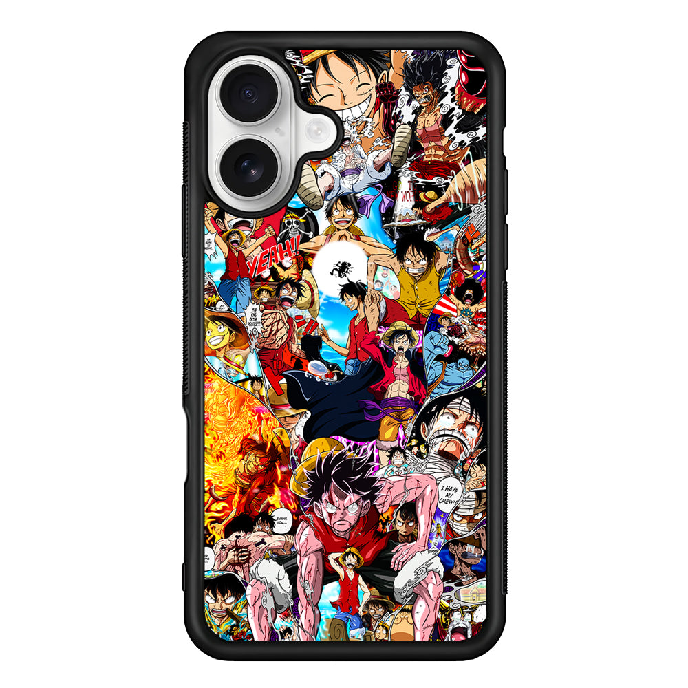 One Piece Luffy New World iPhone 16 Plus Case | Durable Protective Rubber Cover