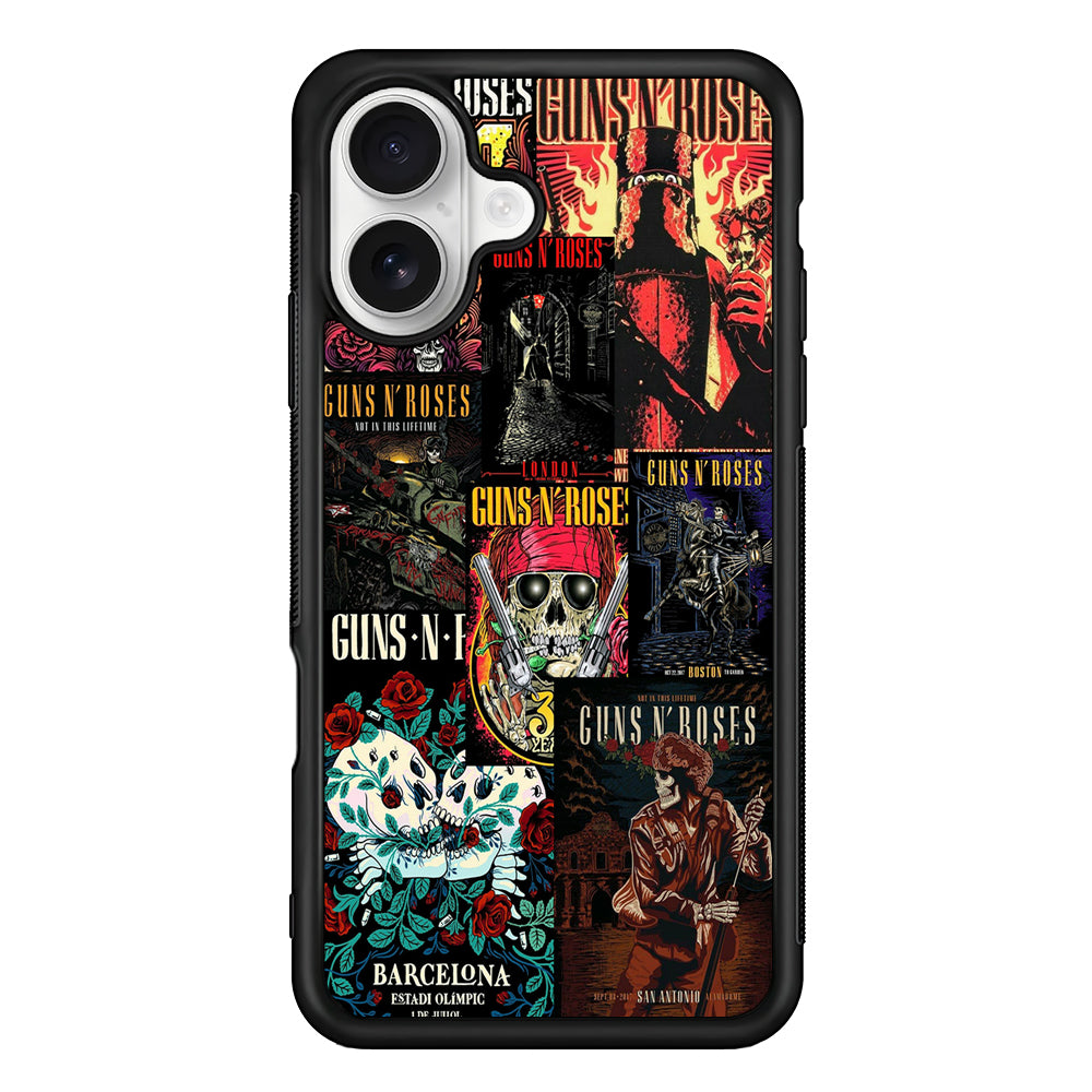 Guns N Roses Album Covers iPhone 16 Plus Case | Durable Protective Rubber Cover