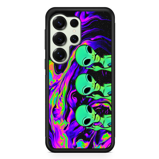 Marble Three Aliens Samsung Galaxy S25 Ultra Case | Durable Rubber Case for Samsung Galaxy S25 Ultra