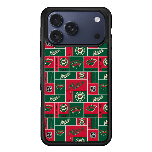 Minnesota Wild Pattern iPhone 17 Pro Max Case | Slim Protective Cover for iPhone 17 Pro Max