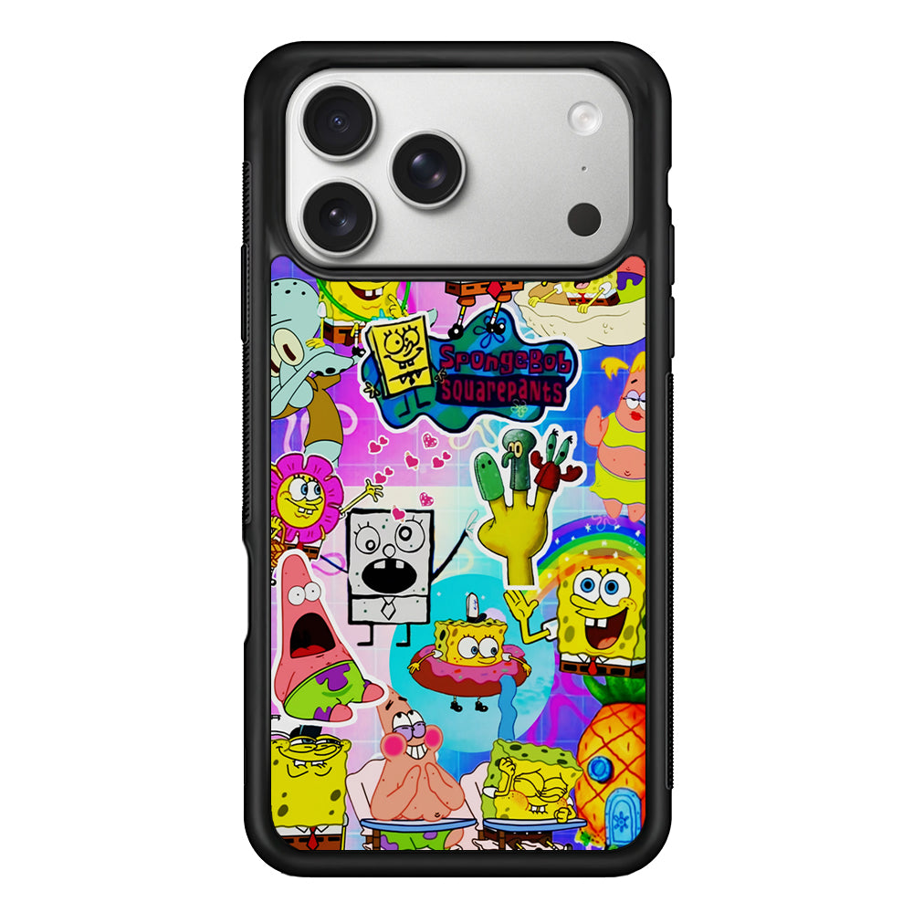 Spongebob and Friends Aesthetic iPhone 17 Pro Case | Slim Rubber Case for iPhone 17 Pro