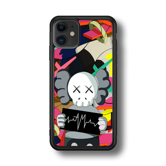 Kaws Signature to The World iPhone 11 Case | Slim Rubber Case for iPhone 11