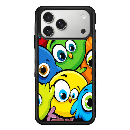Funny Cartoon Birds iPhone 17 Pro Case | Slim Rubber Case for iPhone 17 Pro