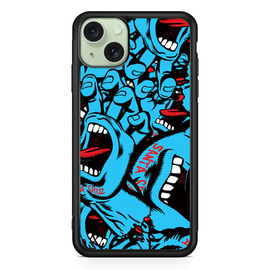 Santa Cruz Skateboard Pattern iPhone 14 Plus Case | Slim Rubber Case for iPhone 14 Plus