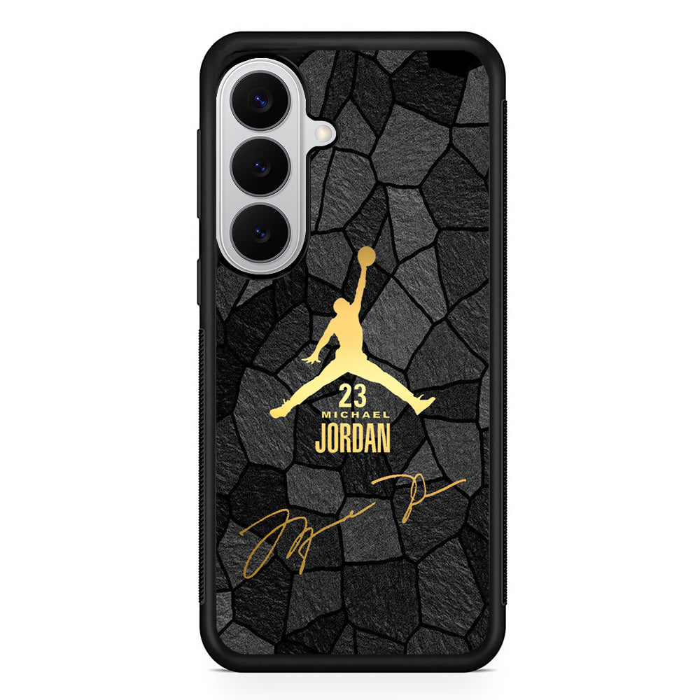 Air Jordan Golden Silhouette Samsung Galaxy S26 Case | Slim Samsung Galaxy S26 Rubber Case