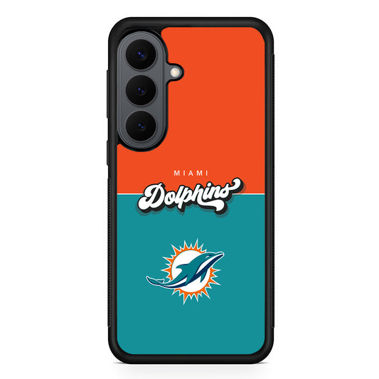 Miami Dolphins Orange Blue Samsung Galaxy S26 Plus Case | Slim Rubber Case for Samsung Galaxy S26 Plus