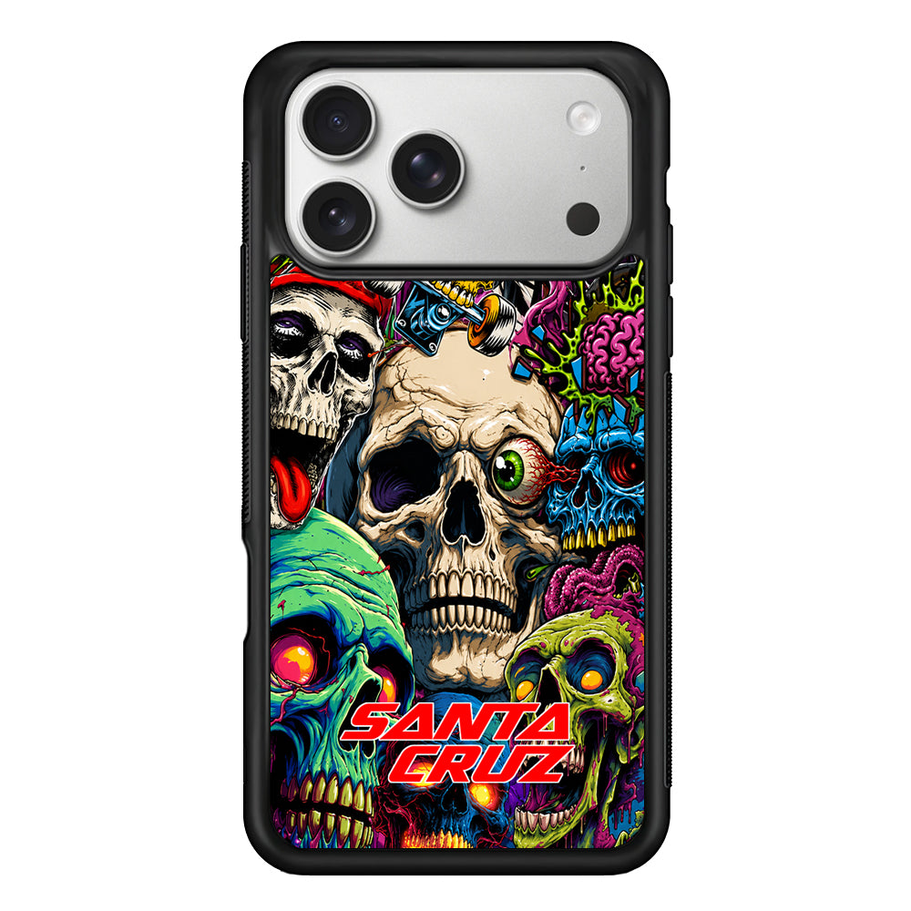 Santa Cruz Skateboard Skull iPhone 17 Pro Case | Slim Rubber Case for iPhone 17 Pro