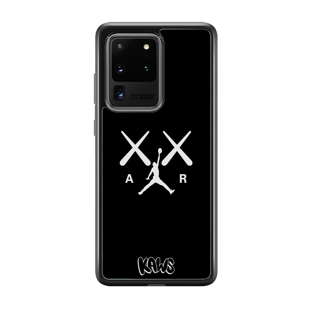 Kaws Air Jordan Midnight Black Samsung Galaxy S20 Ultra Case | Slim Rubber Case for Samsung Galaxy S20 Ultra