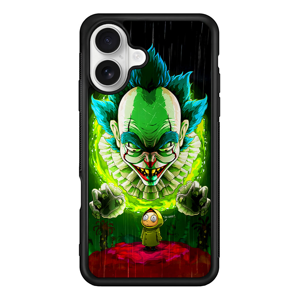IT X Rick And Morty iPhone 16 Plus Case | Durable Protective Rubber Cover