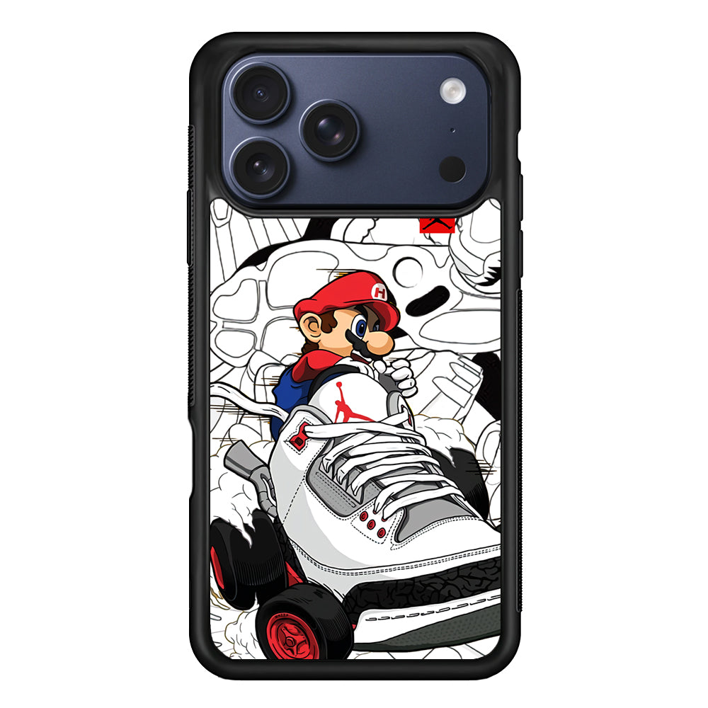 Air Jordan Mario Ride The Shoes iPhone 17 Pro Max Case | Durable Rubber Case for iPhone 17 Pro Max